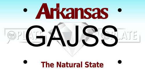 GAJSS Arkansas License Plate
