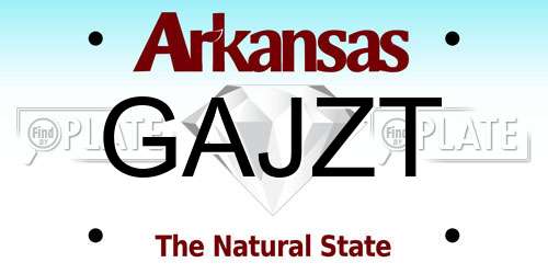 GAJZT Arkansas License Plate