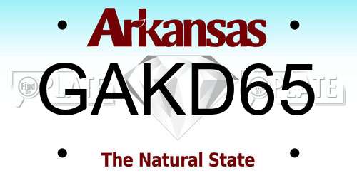 GAKD65 Arkansas License Plate