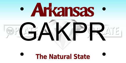 GAKPR Arkansas License Plate