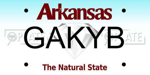 GAKYB Arkansas License Plate