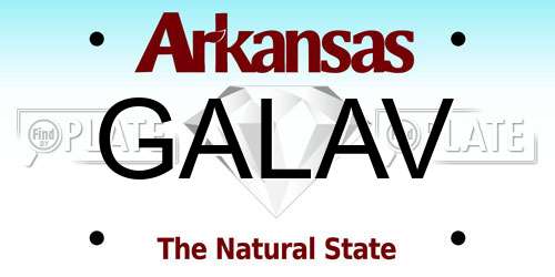 GALAV Arkansas License Plate