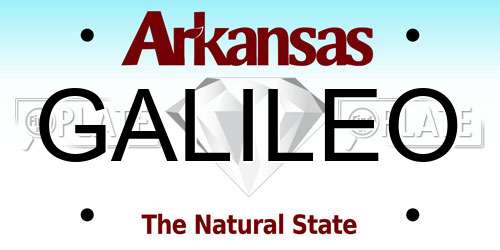 GALILEO Arkansas License Plate