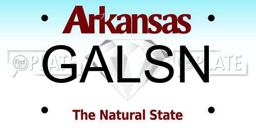 GALSN Arkansas License Plate
