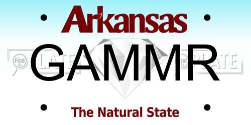 GAMMR Arkansas License Plate