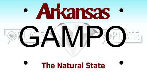 GAMPO Arkansas License Plate