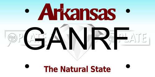 GANRF Arkansas License Plate