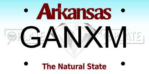GANXM Arkansas License Plate