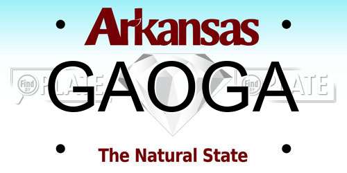 GAOGA Arkansas License Plate