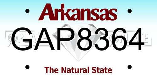 GAP8364 Arkansas License Plate
