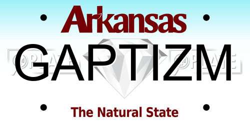 GAPTIZM Arkansas License Plate