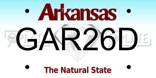 GAR26D Arkansas License Plate