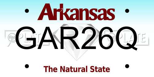GAR26Q Arkansas License Plate