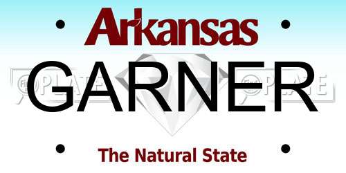 GARNER Arkansas License Plate