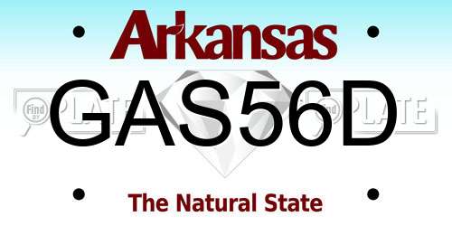 GAS56D Arkansas License Plate