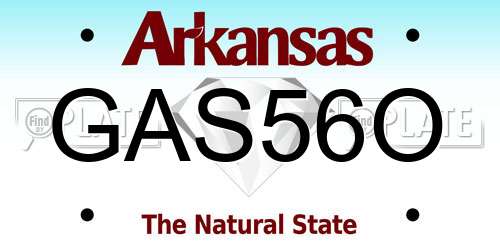 GAS56O Arkansas License Plate