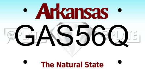 GAS56Q Arkansas License Plate