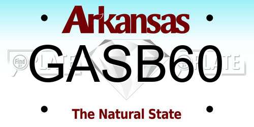 GASB60 Arkansas License Plate