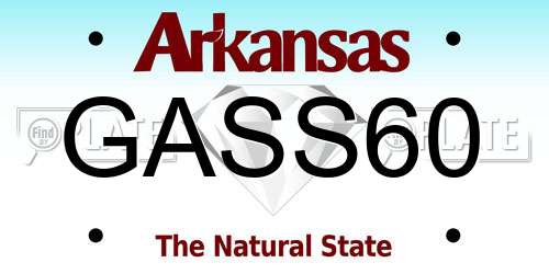 GASS60 Arkansas License Plate