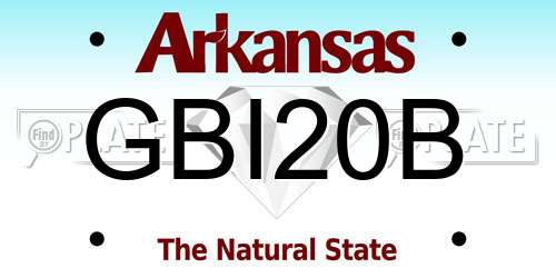 GBI20B Arkansas License Plate