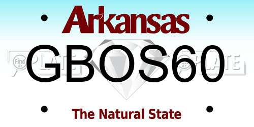 GBOS60 Arkansas License Plate