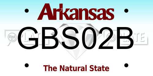 GBS02B Arkansas License Plate