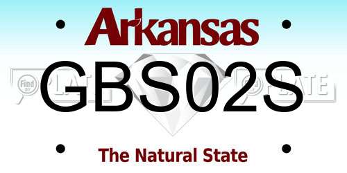 GBS02S Arkansas License Plate