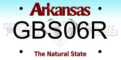 GBS06R Arkansas License Plate