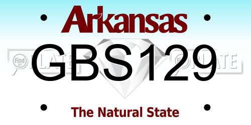 GBS129 Arkansas License Plate