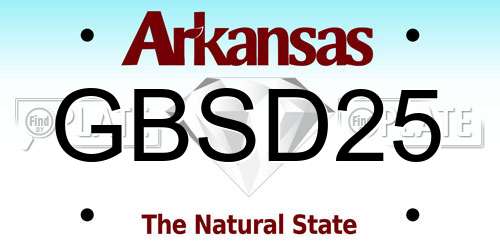 GBSD25 Arkansas License Plate