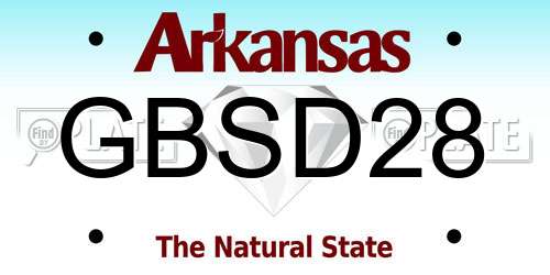 GBSD28 Arkansas License Plate