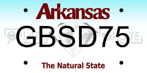 GBSD75 Arkansas License Plate