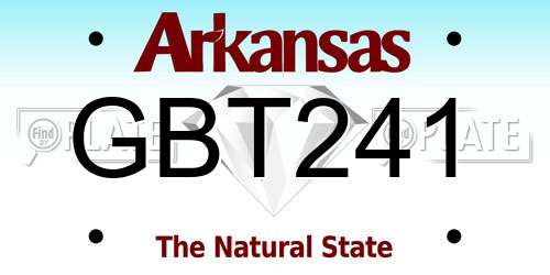 GBT241 Arkansas License Plate