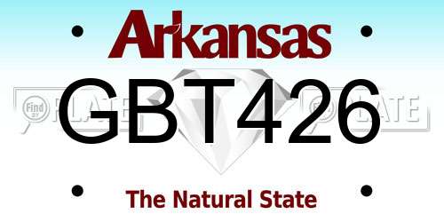GBT426 Arkansas License Plate