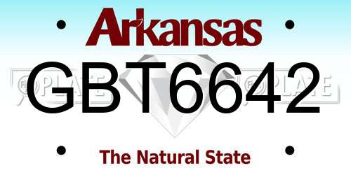 GBT6642 Arkansas License Plate