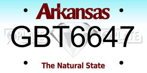 GBT6647 Arkansas License Plate