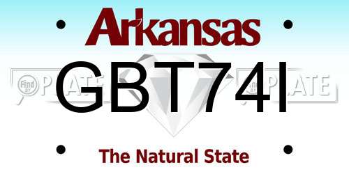 GBT74I Arkansas License Plate