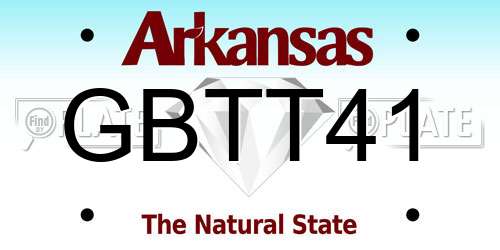 GBTT41 Arkansas License Plate