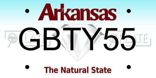 GBTY55 Arkansas License Plate