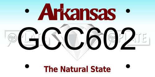 GCC602 Arkansas License Plate