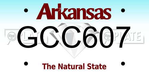 GCC607 Arkansas License Plate