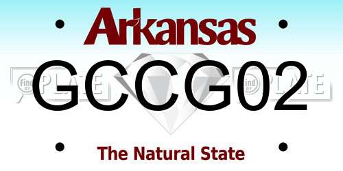 GCCG02 Arkansas License Plate