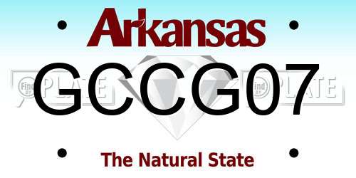 GCCG07 Arkansas License Plate