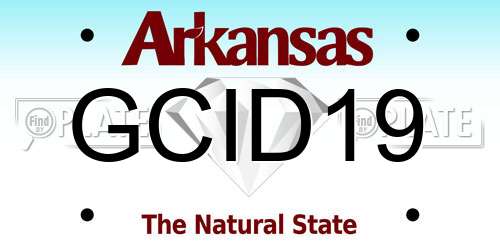 GCID19 Arkansas License Plate