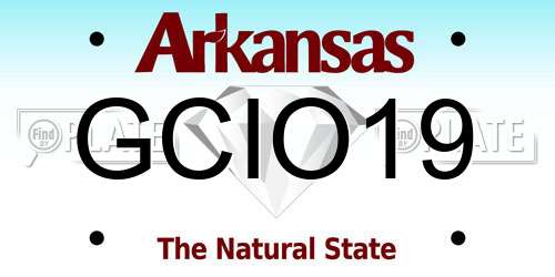 GCIO19 Arkansas License Plate