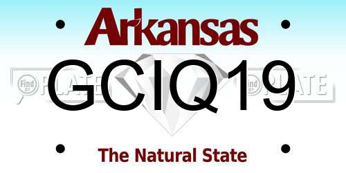 GCIQ19 Arkansas License Plate