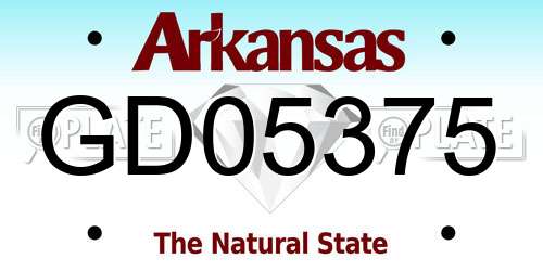 GD05375 Arkansas License Plate