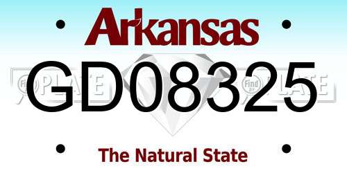 GD08325 Arkansas License Plate