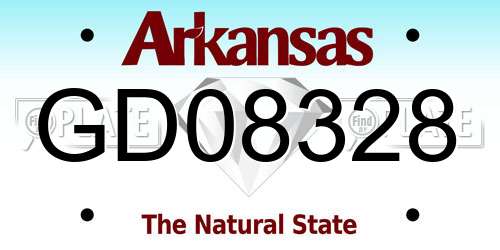 GD08328 Arkansas License Plate
