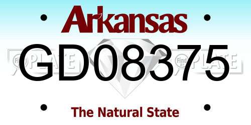 GD08375 Arkansas License Plate